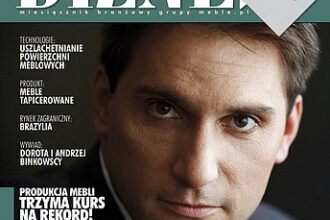 Okładka miesięcznika BIZNES.meble.pl - wydanie listopad 2013. Na okładce: Krzysztof Moraczewski, prezes Zarządu firmy Gamet.