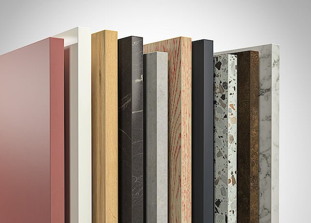Płyty meblowe o różnej grubość z dopasowanymi grubościami obrzeży