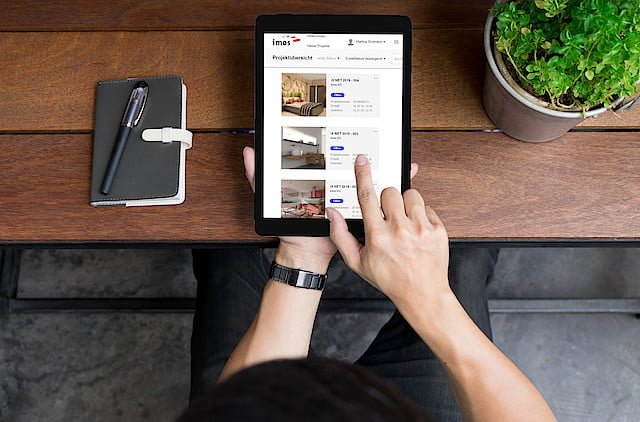 Interfejs sytemu Imos na tablecie