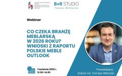 Tomasz Wiktorski o tym, co czeka branżę meblarską w 2026 roku, na podstawie raportu polskie meble outlook.