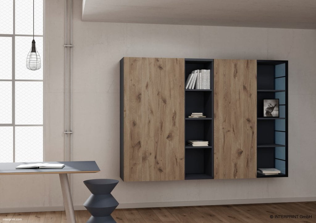 Dekor Viking Oak firmy Interprint pokazany w kuchni - miesięcznik i portal informacyjny branży meblarskiej biznes.meble.pl