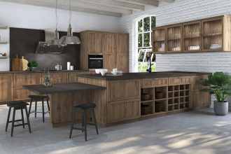 Decor Carva firmy Interprint w ciemnobrązowym kolorze wizualizacja w kuchni - miesięcznik i portal informacyjny branży meblarskiej biznes.meble.pl