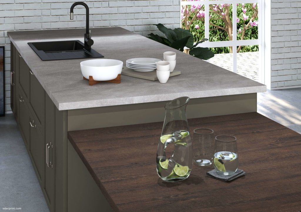 Interprint dekor Gerald, wizualizacja na blacie kuchennym - miesięcznik i portal informacyjny branży meblarskiej biznes.meble.pl