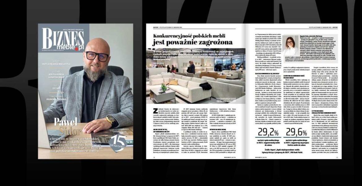 BIZNES.meble.pl maj 2025 - okładka i zawartość.