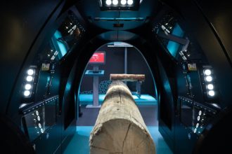 Podczas targów LIGNA 2023 MiCROTEC zaprezentował wiodące na świecie rozwiązania do skanowania drewna. Fot. Rainer Jensen. Źródło: Deutsche Messe.