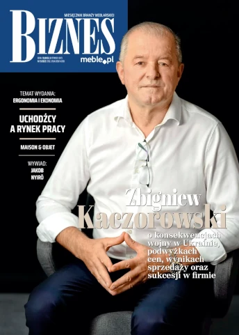 Okładka maj 2022 miesięcznik i portal informacyjny branży meblarskiej BIZNES.meble.pl