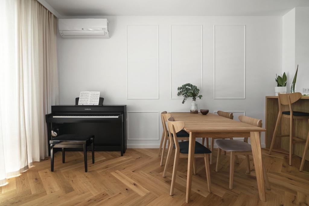 Jadalnia. Projekt: Lidia Czajkowska i Magdalena Wołoszyn, architektki wnętrz Decoroom. Zdjęcia i stylizacja: Kamila Markiewicz-Lubańska i Maria Szymańska / Wnętrza w Obiektywie.