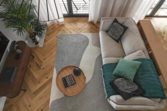 Strefa dzienna. Projekt: Lidia Czajkowska i Magdalena Wołoszyn, architektki wnętrz Decoroom. Zdjęcia i stylizacja: Kamila Markiewicz-Lubańska i Maria Szymańska / Wnętrza w Obiektywie.