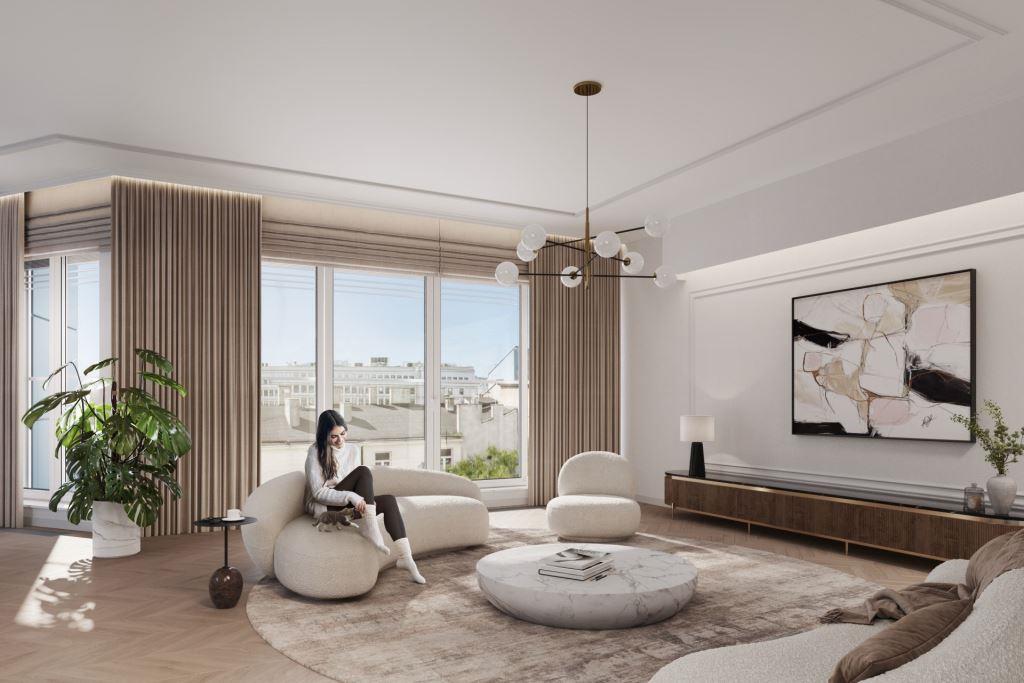 Penthouse z widokiem na Warszawę przy ul. Foksal 13/15.