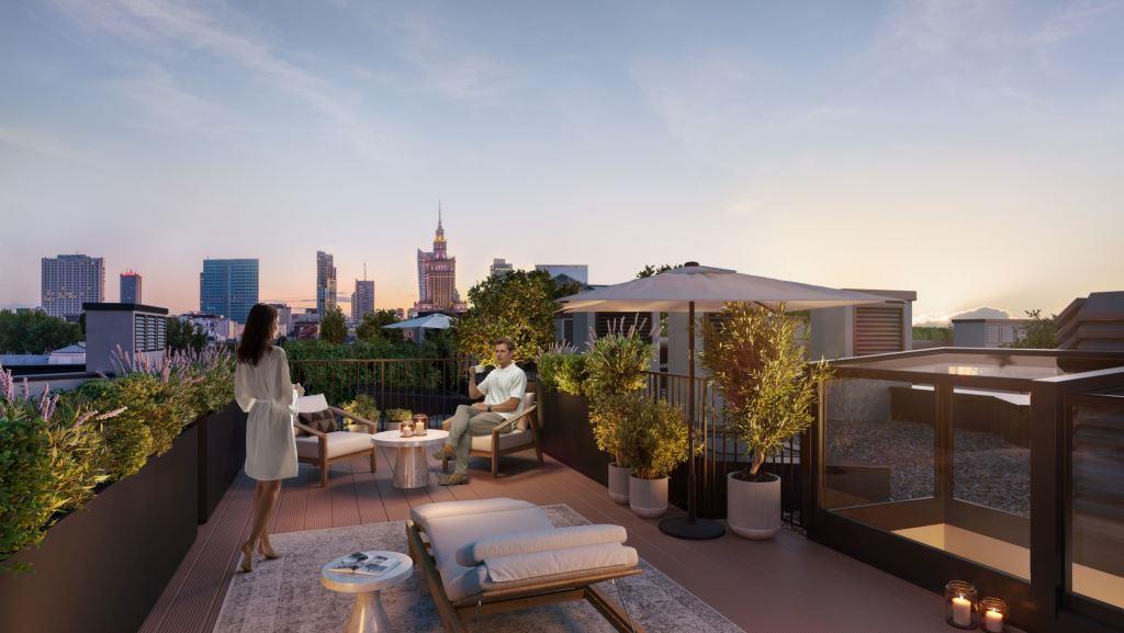 Penthouse z widokiem na Warszawę przy ul. Foksal 13/15.