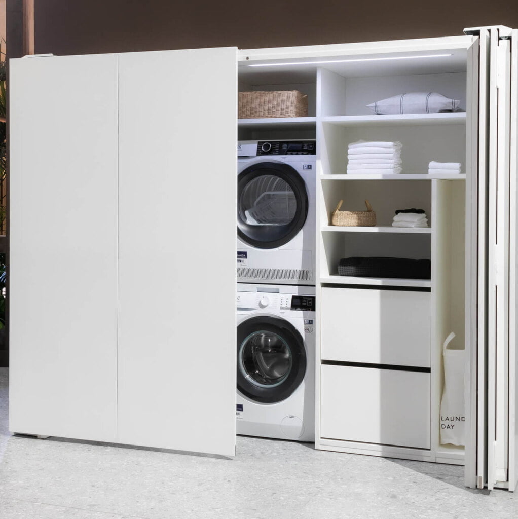 Salice - targi interzum 2023 - pomieszczenie gospodarcze - miesięcznik i portal informacyjny branży meblarskiej biznes.meble.pl