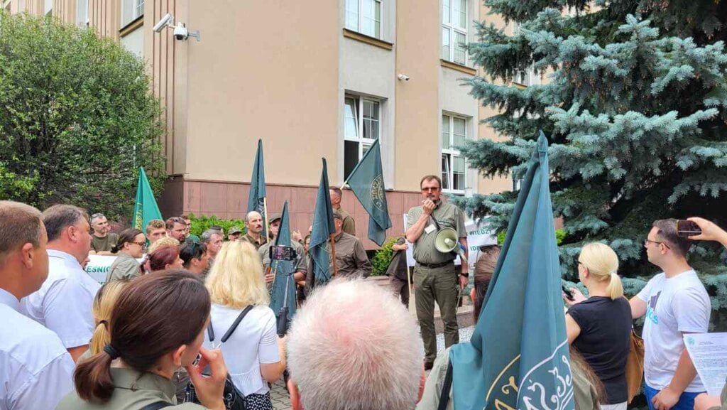 Zbigniew Płoński, przewodniczący prezydium Związku Leśników Polskich w RP Regionu Białostockiego.