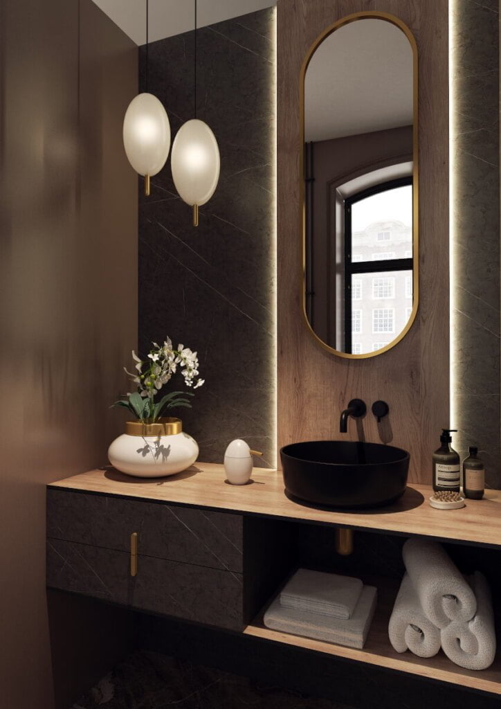 Swiss Krono - blaty BLACK WOOD w łazience - miesięcznik i portal informacyjny branży meblarskiej biznes.meble.pl