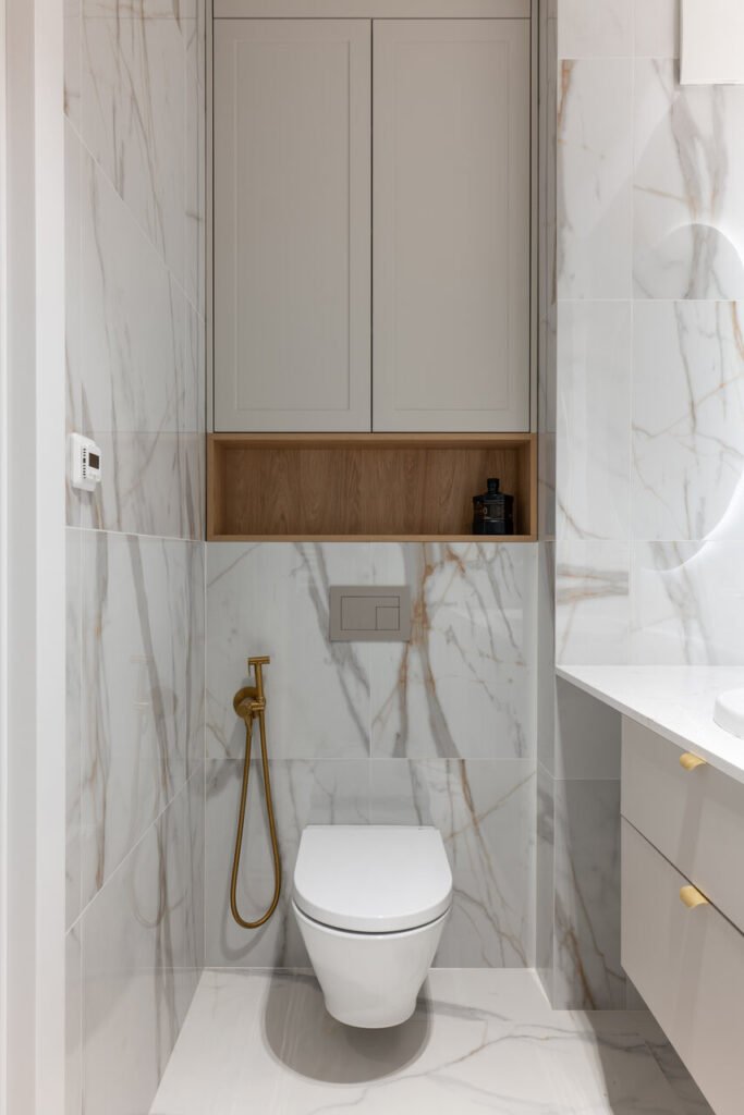 Realizacja KODO - łazienka total look.