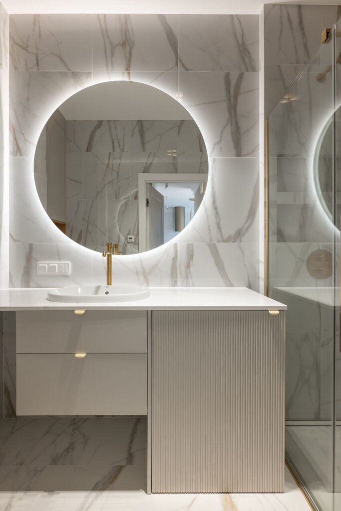 Realizacja KODO - łazienka total look.