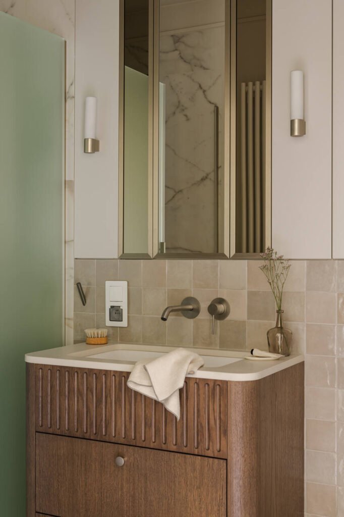 Włoski styl w łazience - projekt wnętrza - Grupa NONO pod kierunkiem Karoliny Szyszki. Fot. ONI studio.