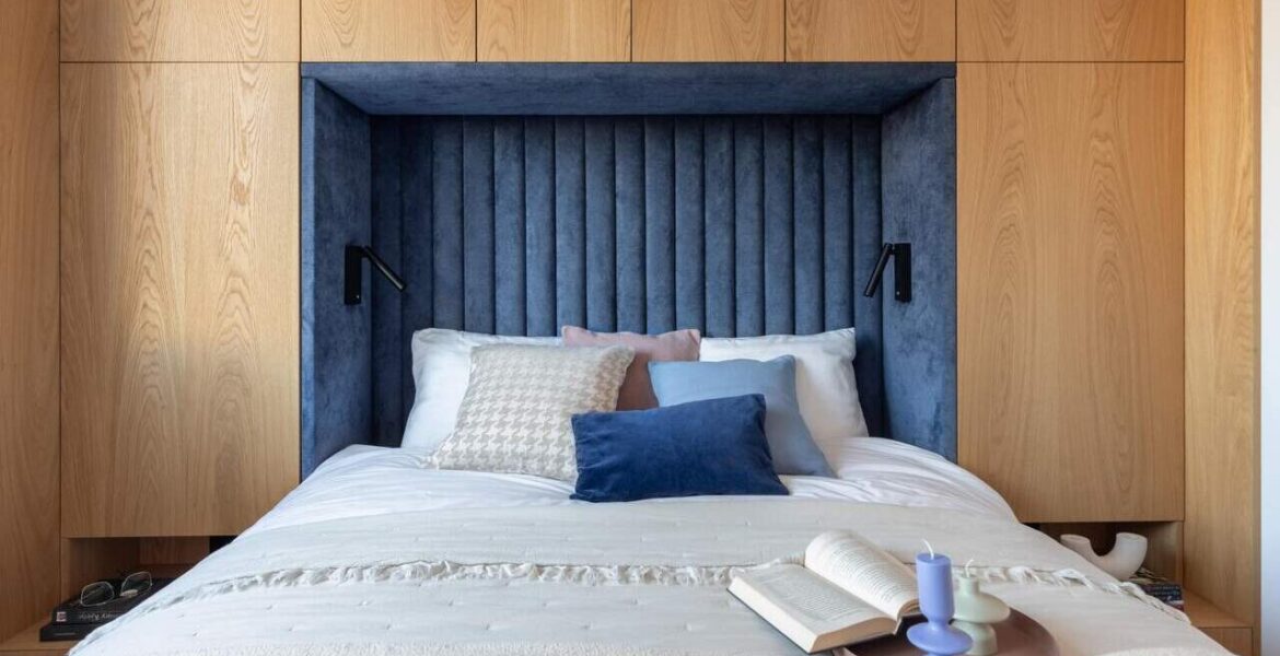 Kolory we wnętrzach 2024 - sypialnia, proj. Szydlik Wnętrza.