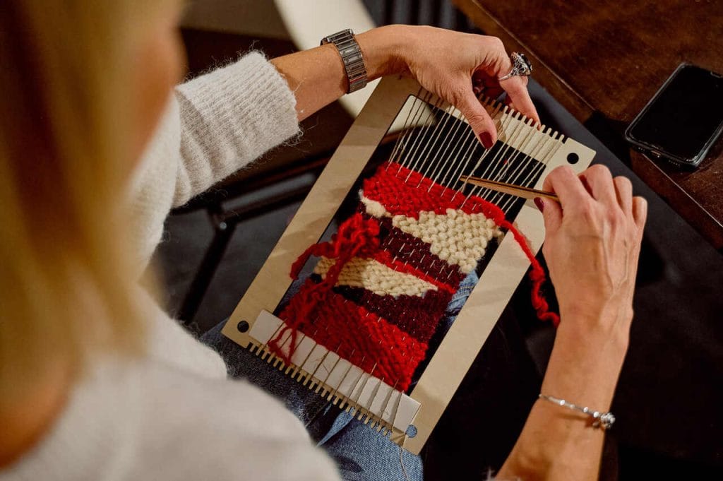 Clou programu było tkactwo kilimów, prowadzone przez markę Splot. Fot. Stan Zajączkowski.