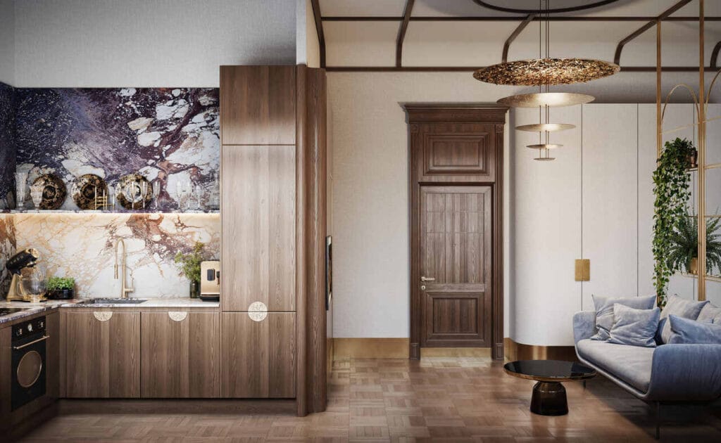 Mieszkanie w stylu art déco, proj. Hanna Pietras.