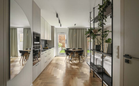 Przestrzeń dzienna. Projekt: Decoroom. Fot. Kamila Markiewicz-Lubańska. Stylizacja: Maria Szymańska.