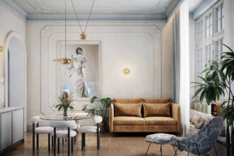 Wnętrze w stylu modern classic, proj. Hanna Pietras.