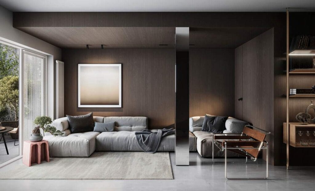 Aranżacja w stylu modern, proj. Hanna Pietras.