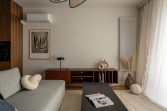 Styl modern vintage w strefie dziennej, proj. KODO.