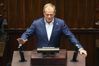 Premier Donald Tusk podczas posiedzenia Sejmu.