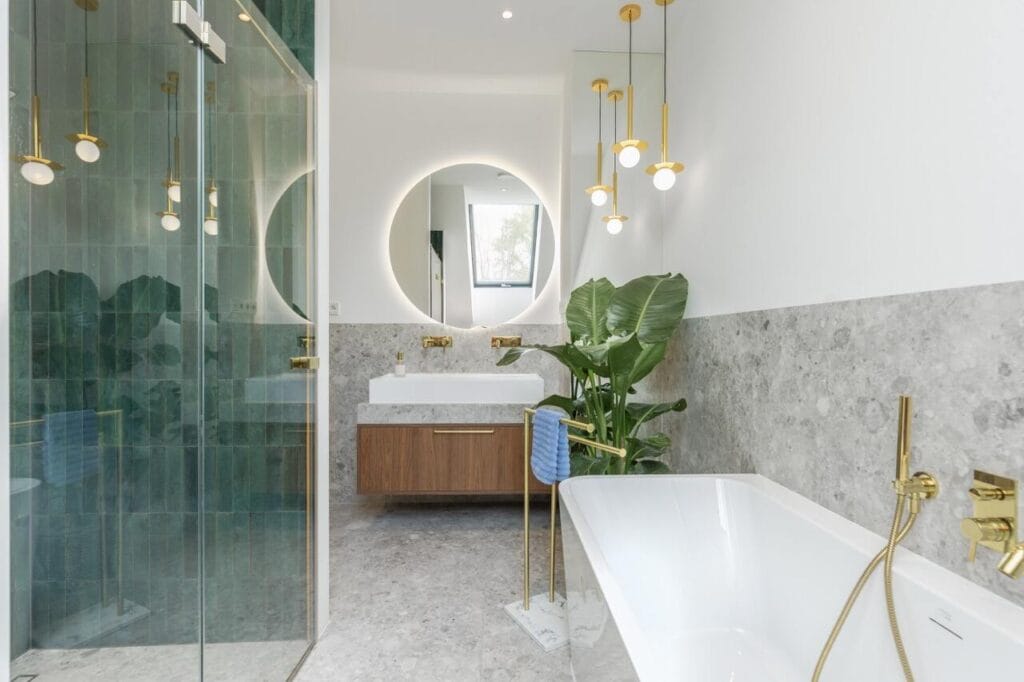 Łazienka. Proj. To Be Design Weronika Budzichowska. Fot. Marta Behling, Pion Poziom Fotografia Wnętrz.