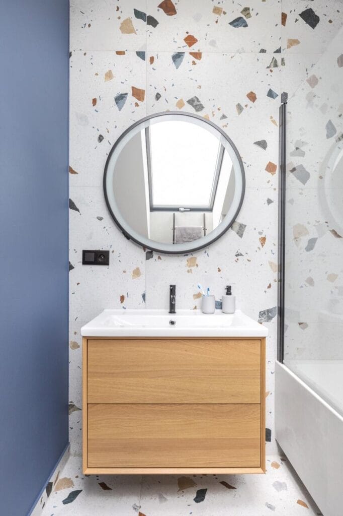 Łazienka. Proj. To Be Design Weronika Budzichowska. Fot. Marta Behling, Pion Poziom Fotografia Wnętrz.