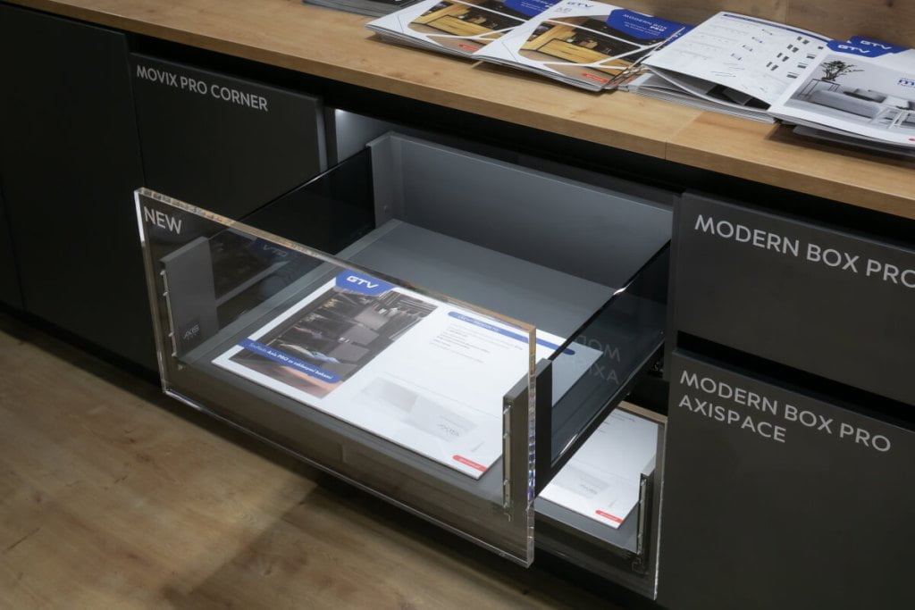 GTV - stoisko targowego Warsaw Home & Contract 2023 - szuflada