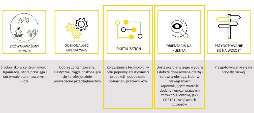 Zarząd firmy podał wyniki finansowe FORTE i priorytety na najbliższą przyszłość.