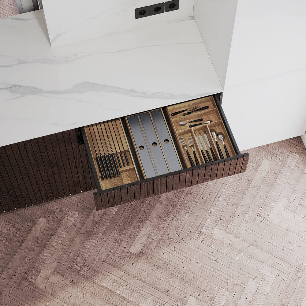 REJS szuflady Ultra Box wkłady drewniane