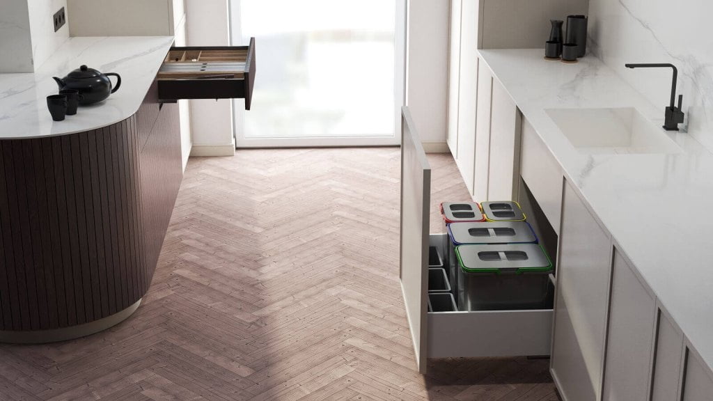 REJS kosze do segregacji Ultra Box w kuchni