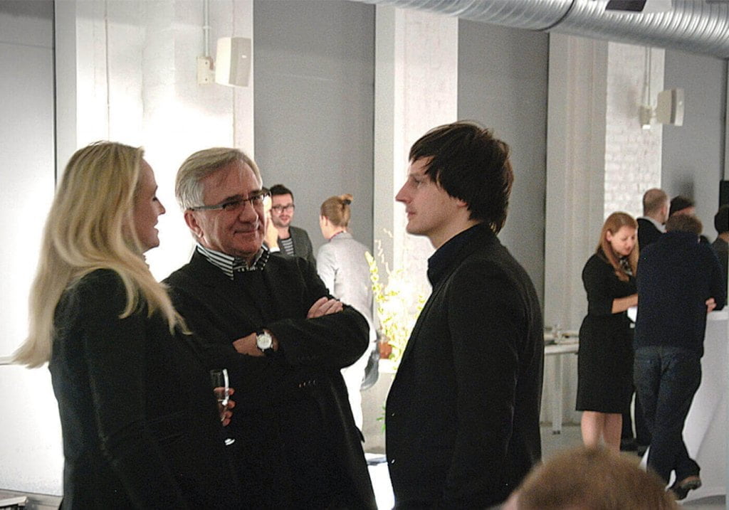 Ryszard Balcerkiewicz z Oskarem Ziętą i Dorotą Koziarą, Mediolan, 2012 r.