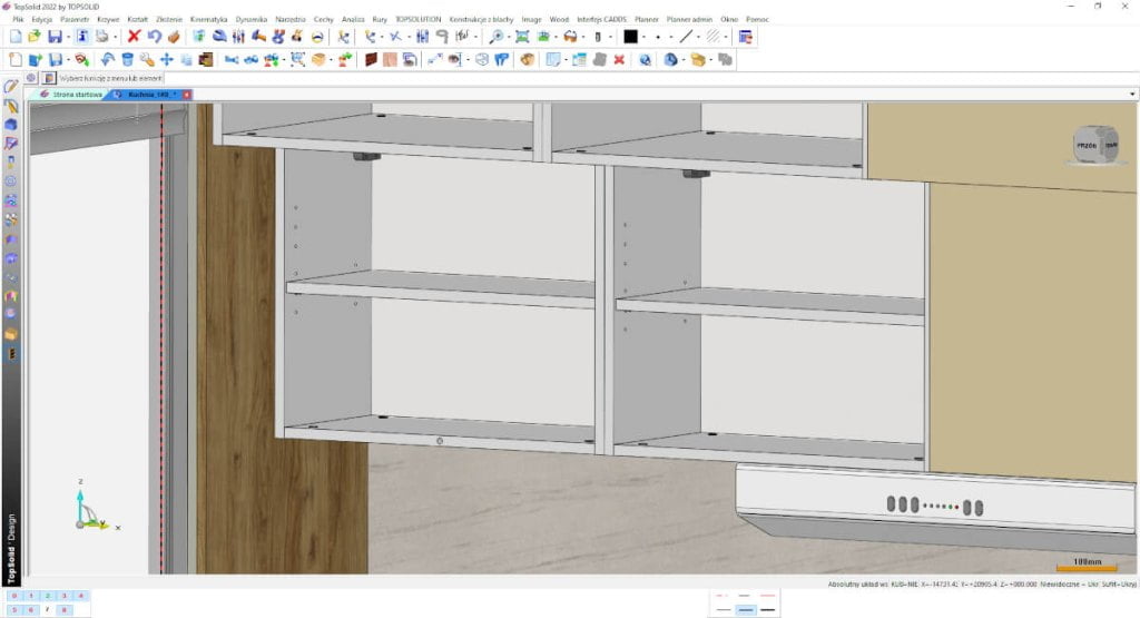 TopSolid Wood - program do projektowania mebli z podnośnikami Hafele - miesięcznik i portal informacyjny branży meblarskiej biznes.meble.pl