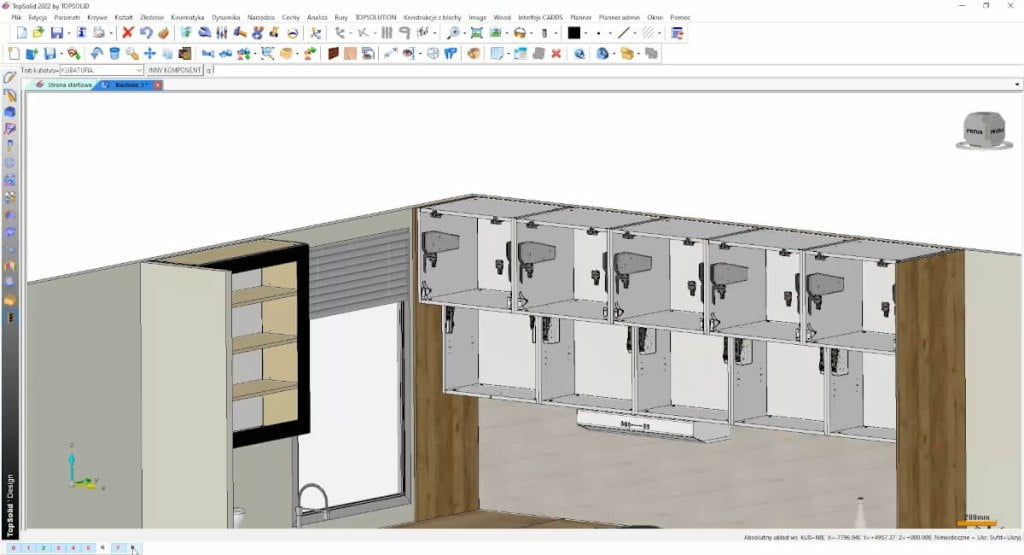TopSolid Wood - program do projektowania mebli z podnośnikami Hafele - miesięcznik i portal informacyjny branży meblarskiej biznes.meble.pl