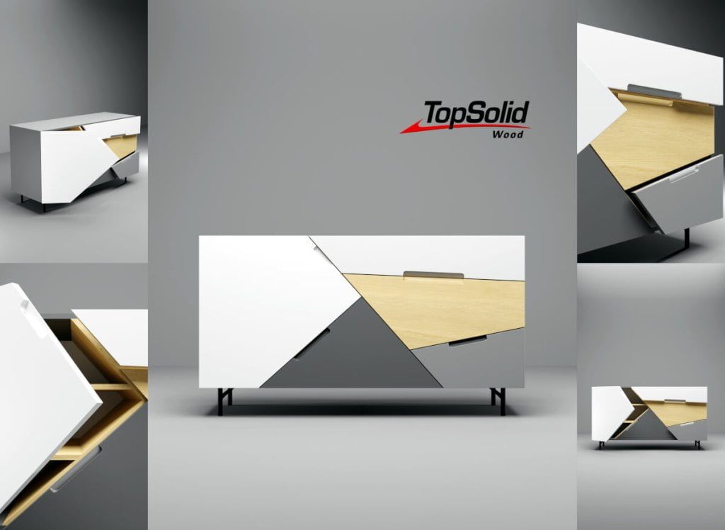 Topsolution - programa Topsolid Wood - wizualizacja szafki