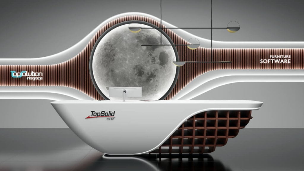 Topsolution - programa Topsolid Wood - wizualizacja mebla do recepcji