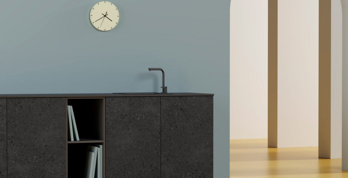 Interprint - dekor Petit Granite na wizualizacji szafki - miesięcznik i portal informacyjny branży meblarskiej biznes.meble.pl