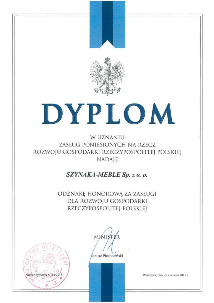 Odznaka honorowa za zasługi dla rozwoju gospodarki Rzeczypospolitej Polskiej, 22 czerwca 2015 r