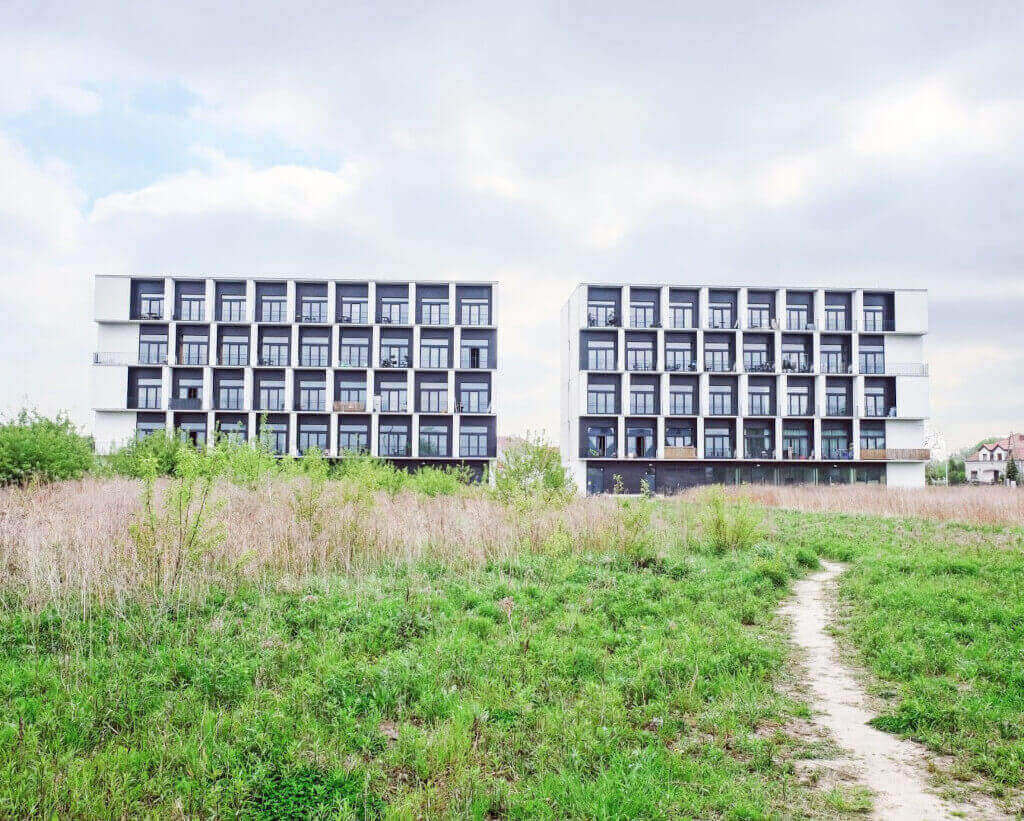 Kompleks aparthotelowy Minimaxy znajdujący się w zachodniej części Wrocławia. Fot. Baumit.
