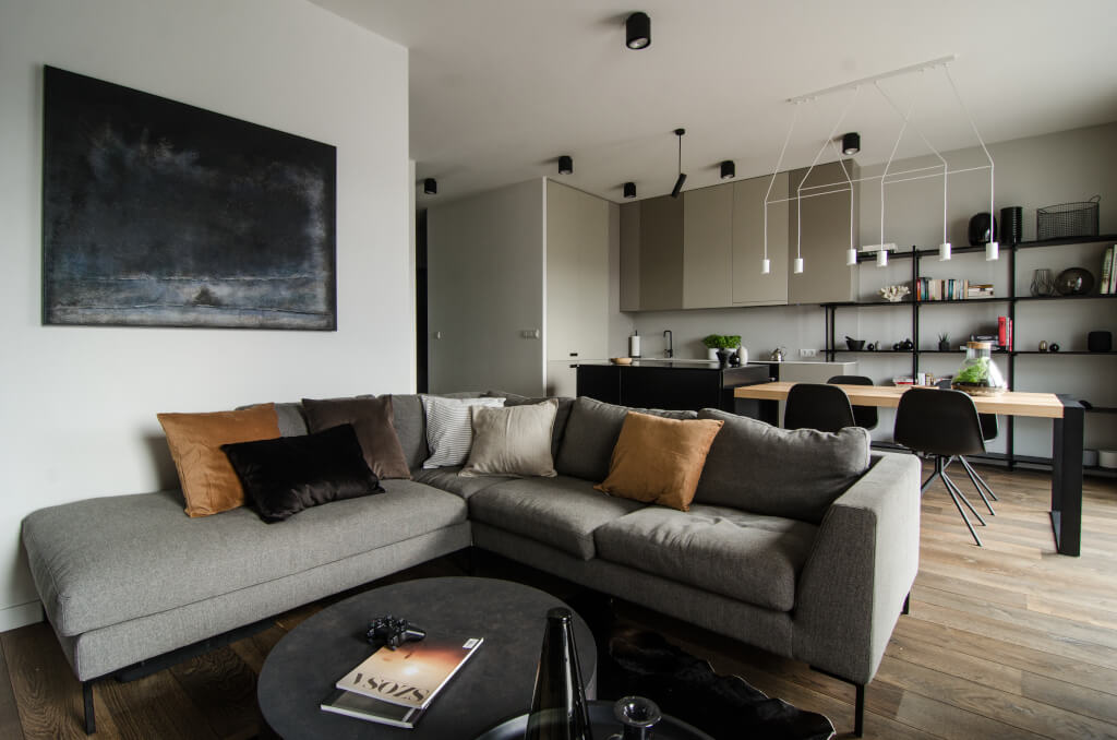 Mieszkanie projektu Magdy Daszkiewicz z pracowni architektury Przestrzenie.