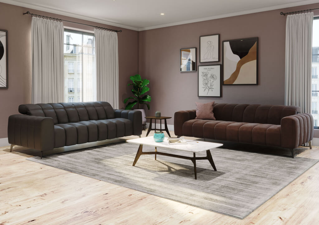 Miękkie siedzisko sofy modułowej Natuzzi Editions Portento dostępnej w salonie Interno Italiano na terenie wrocławskiej Galerii Wnętrz Domar zapewnia komfort i niezwykły efekt wizualny.