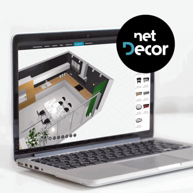 Program netDecor - aplikacja internetowa do projektowania wnętrz w 3D.