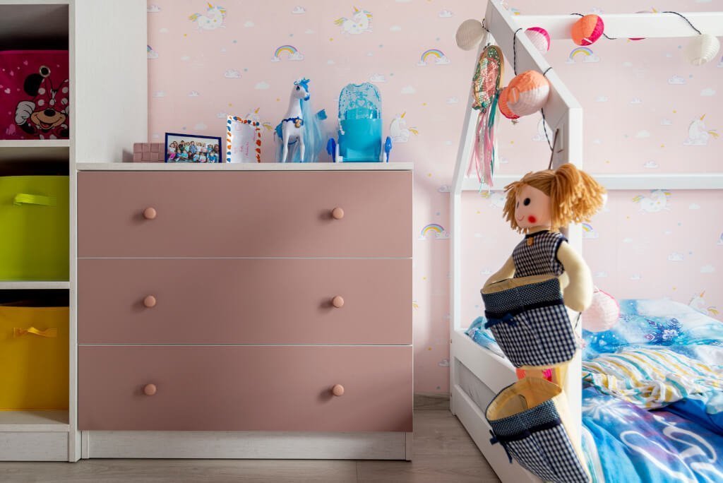 Wnętrze dla dziecka zaaranżowane produktami marki Forner.