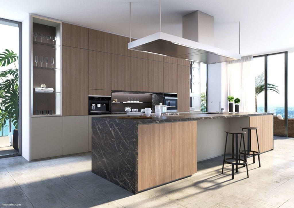 Interprint - wizualizacja kuchni w dekorze Ameke - miesięcznik i portal informacyjny branży meblarskiej biznes.meble.pl