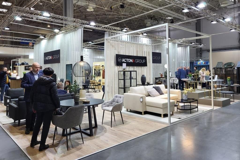 Stoisko firmy Actona na targach Meble Polska 2023, Poznań.