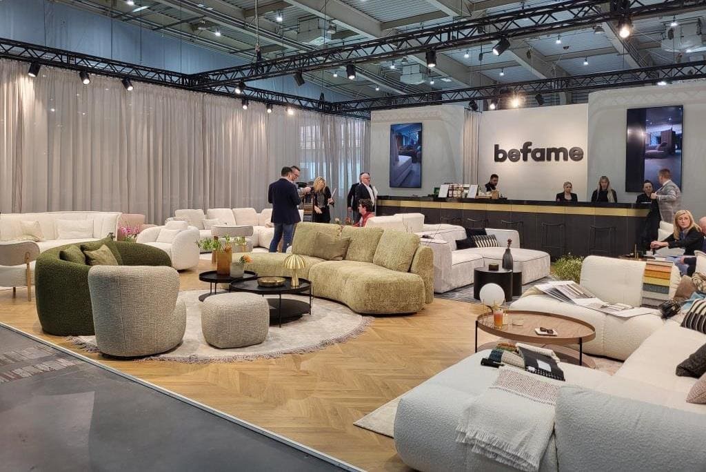 Stoisko firmy Befame na targach Meble Polska 2023, Poznań.