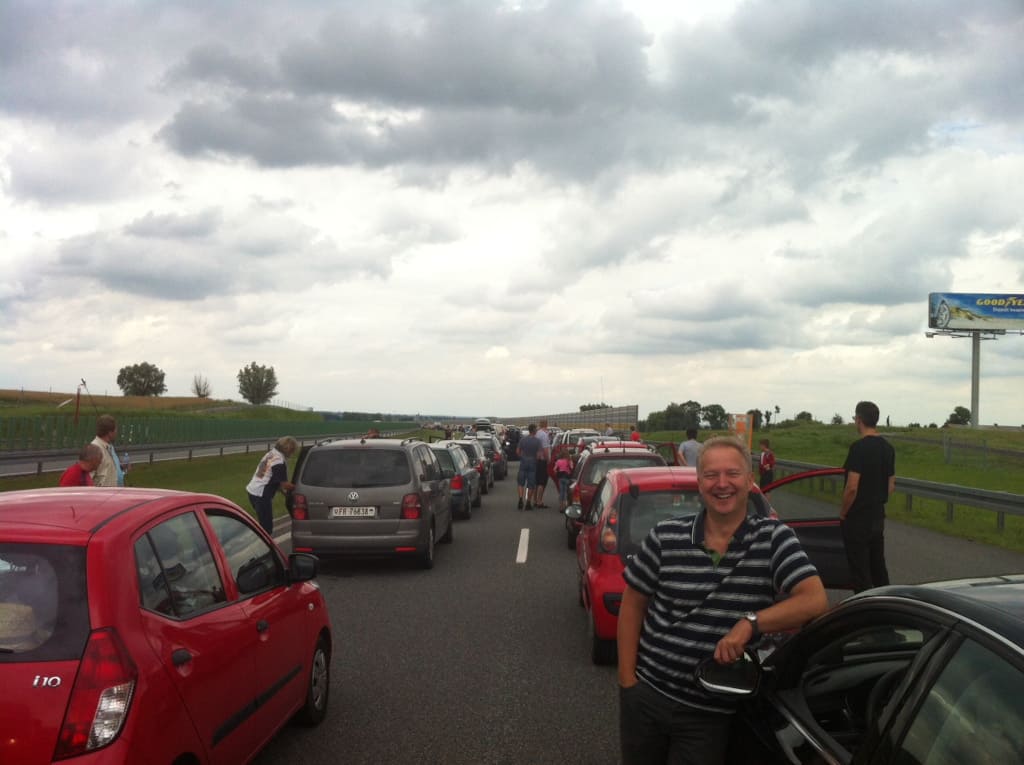 Żeby rozpocząć urlop nad morzem trzeba najpierw trochę pocierpieć w korku na A1.